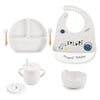 Baby Silicone Bib plus tableware set