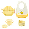 Baby Silicone Bib plus tableware set