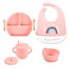 Baby Silicone Bib plus tableware set