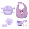 Baby Silicone Bib plus tableware set