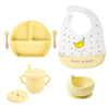 Baby Silicone Bib plus tableware set