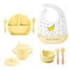 Baby Silicone Bib plus tableware set