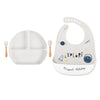 Baby Silicone Bib plus tableware set