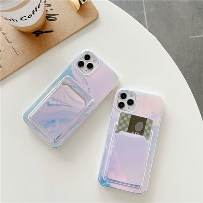 Apple Colorful Laser Card Case Phone Case