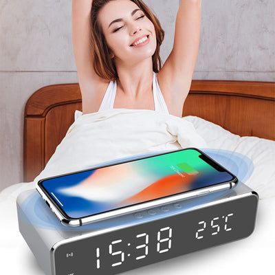 LED Electric Alarm Clock With Charger Desktop