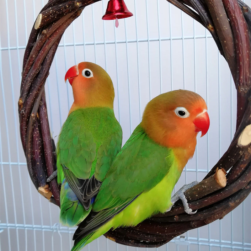 Rattan Ring Chewing Toy Bird Cage